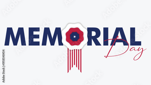 Memorial day graphic with patriotic theme