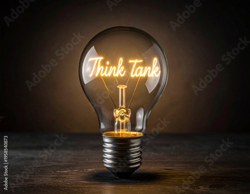 Glühbirne mit einem Glühdraht das aussieht wie das Wort 