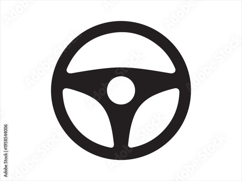 Illustration of Truck steering wheel silhouette, Steering Wheel Icon Silhouette Car Control Auto Vector Illustration