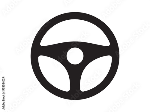 Illustration of Truck steering wheel silhouette, Steering Wheel Icon Silhouette Car Control Auto Vector Illustration