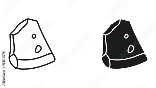 Cheese Slice Icon Food Vector