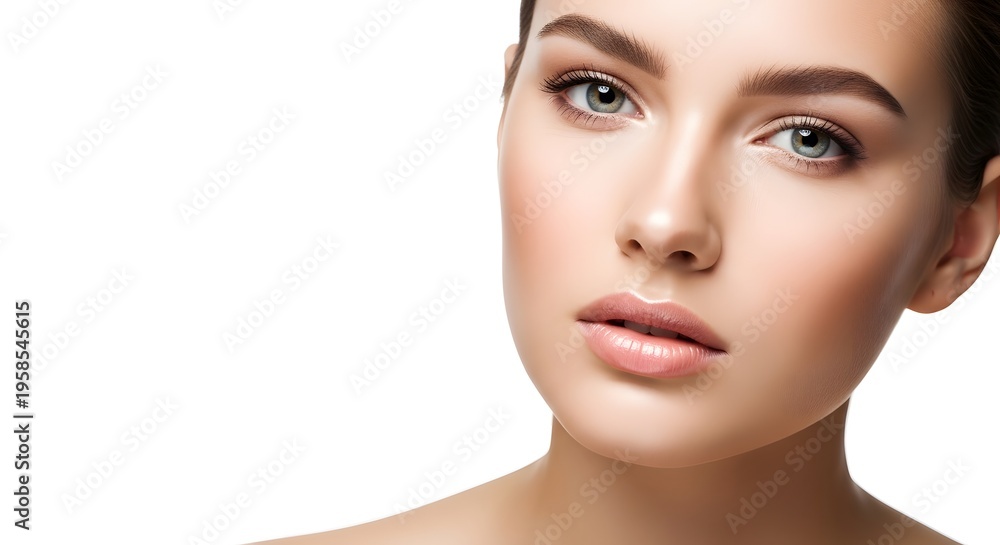 Fototapeta premium Beautiful Woman with Perfect Skin and Makeup
