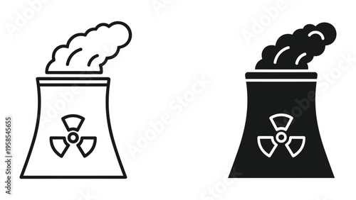 Cooling Tower Radiation Symbol Power Plant Emission