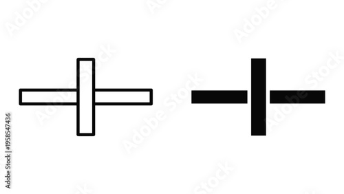 Plus Symbol Versus Negative Symbol Math Equation Graphic