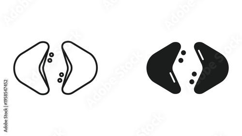 Communication Icon Symbol Two Halves Connecting Messages