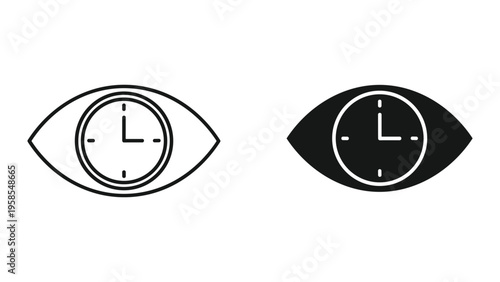 Eye Clock Symbol Concept Design Commercial Use