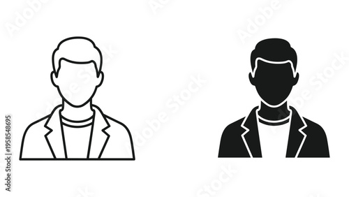 Person Icon Silhouette Business Professional Avatar