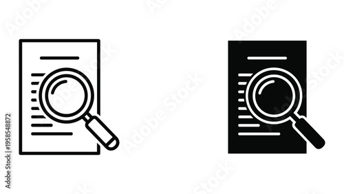 Magnifying Glass Document Analysis Search Research Concept