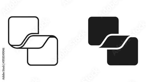 Layered Squares Abstract Design Corporate Element