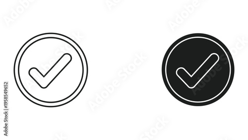 Check Mark Circle Approval Confirmation Business