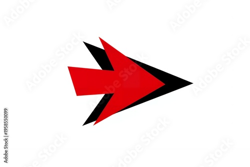 A bold red and black arrow graphic pointing to the right on a white background Free Download A bold red and black arrow graphic pointing to the right on a white background - GFXLoad