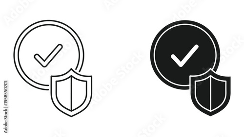Security Shield Check Mark Verification Seal