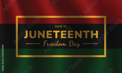 Juneteenth freedom day celebration background