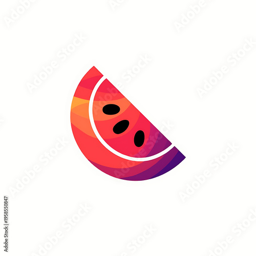 Watermelon Slice PNG Icon Fresh Fruit Isolated Transparent Background