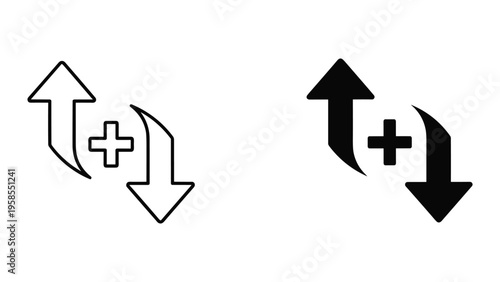 Free Download Arrows Plus Exchange Symbols Data Flow - GFXLoad