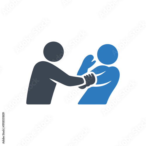Physical Restraint and Assault Icon