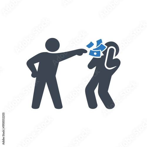 Financial Dehumanization Abuse Icon