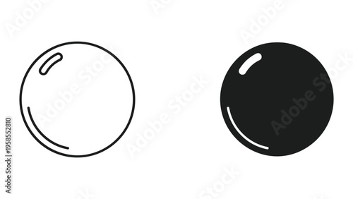 Circle Line Shape Vector Graphic