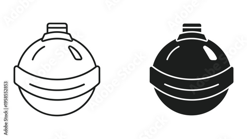 Spherical Container Lid Icon Business Metaphor
