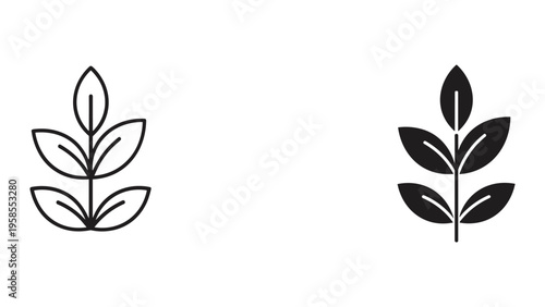 Leaf Plant Growth Icon Business Concept