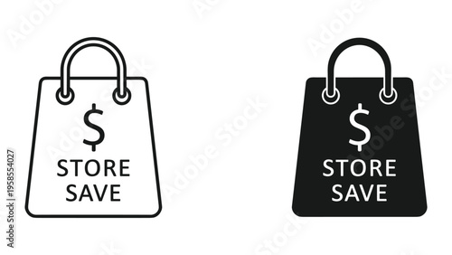 Shopping Bag Store Save Money Commerce Icon