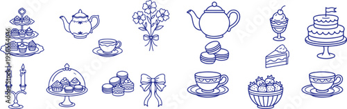 Collection of various candle holders and decorative centerpieces