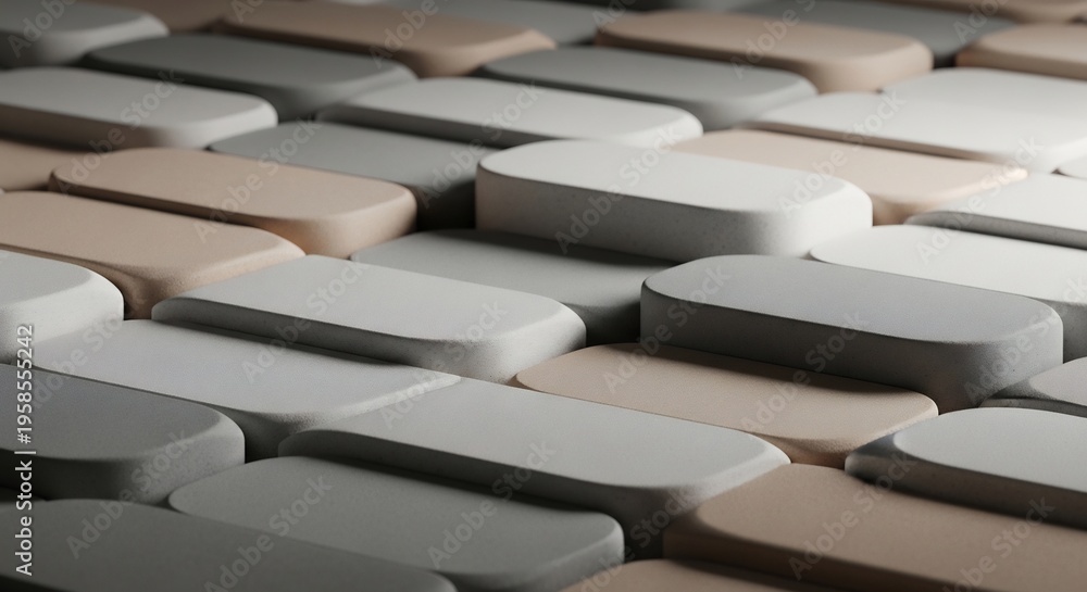 Obraz premium Abstract Pattern of Rectangular Shapes in Earthy Tones.