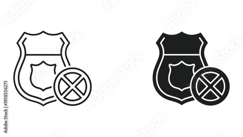 Security Badge Ban Symbol Warning Icon Safety