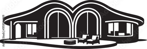 Clean home icon with house symbols ideal for web app ui and real estate use