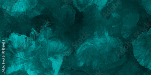 abstract cloud and vapor texture background. Black and blue smoke aquarelle smudge illustration smooth grungy smokey light pastel colors ink glow. Teal color powder explosion	