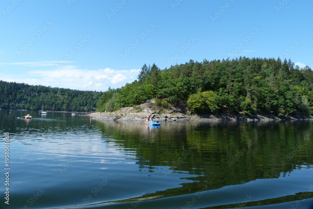 Fototapeta premium Stausee Hohenwarte in Thüringen an der Saale