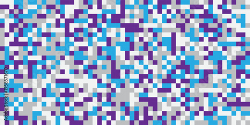 Illustration of multicolored pixel background. 4K resolution abstract pixel illustrated design for a banner or background. Pixel seamless pattern.