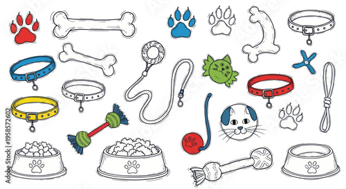 Dog Accessories Collection: Collars, Leashes, Toys, Bones & Food Bowls