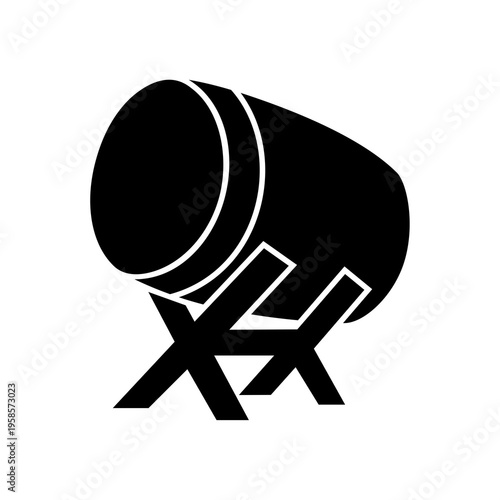 Bedug drum icon. Flat image