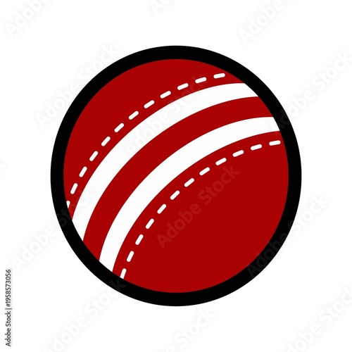 Cricket ball icon. Flat image