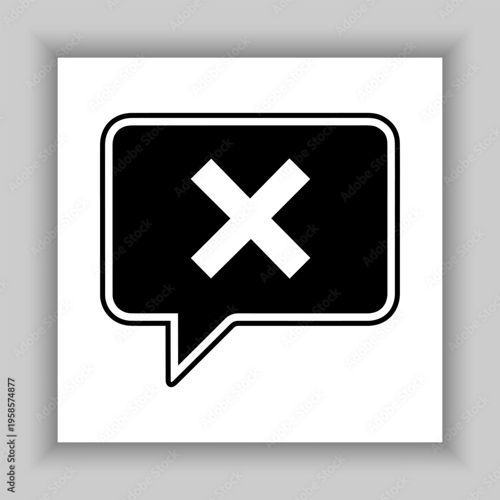 Obraz premium Vector speech bubble related silhouette icon.