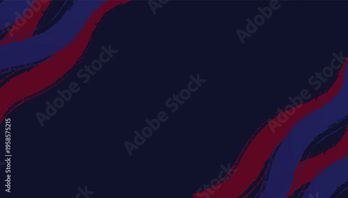 Dark Abstract Background with Red Flowing Wave Lines