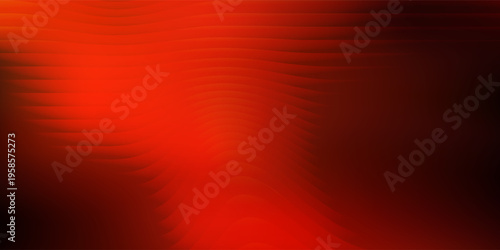 Fractal glass texture with glowing blurred gradient light in blue fiery orange tones. Vertical ribbed lines create modern geometric pattern with glowing luminous waves for futuristic creative concepts