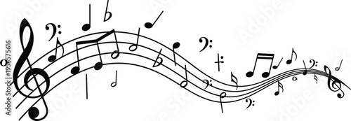 A musical composition with notes and symbols on a staff