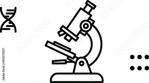 Microscope, Laboratory Equipment, Science Tool, Educational Icon