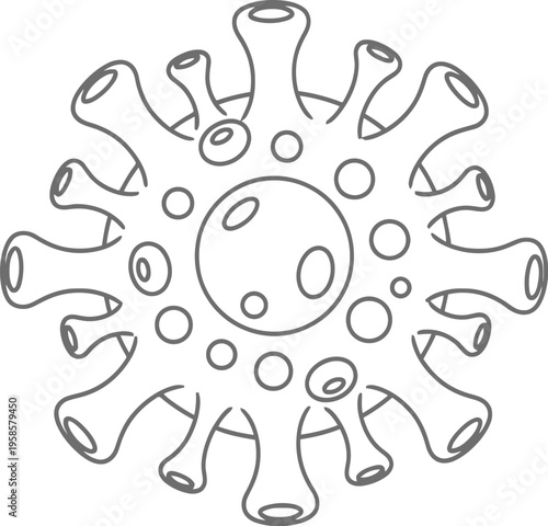 Virus, coronavirus, illustration, vector graphic, medical, microbiology, science