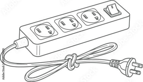 Power strip, electrical outlet, extension cord, plug
