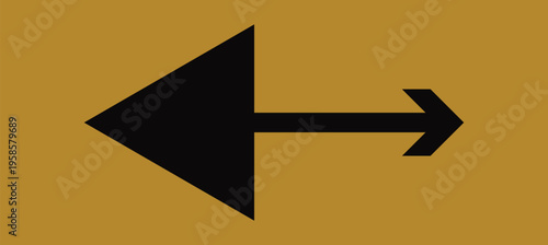 Black arrow shaped simple direction