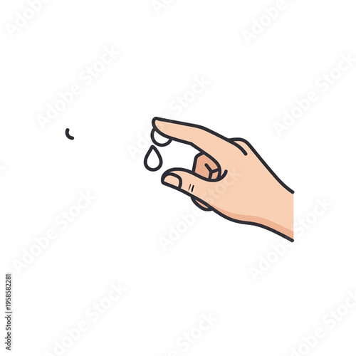 Hand with Dripping Liquid - A Visual Representation of Fluid Dynamics.