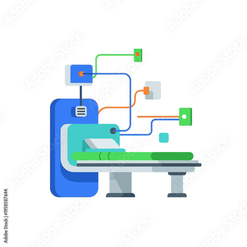 Medical MRI Scanner Machine with Advanced Technology.