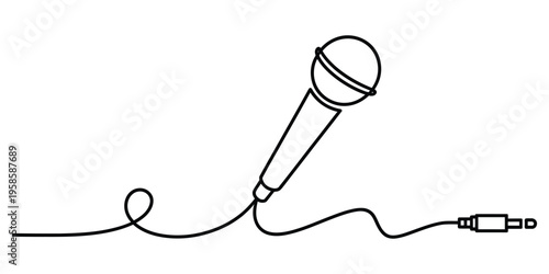 Minimalist Continuous Line Drawing of a Shopping Cart Vector, illustration