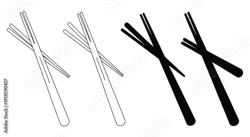 Car windscreen wiper set icon, clean vector illustration of windshield wipers icon on white background, car safety and weather protection concept