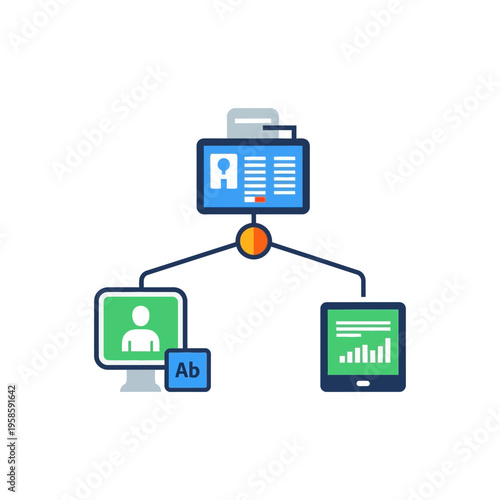 Networked Devices Displaying Information and Data.
