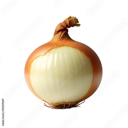 onions on a white background