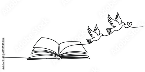 Minimalist Single Line Drawing of Human Head and Brain Vector, illustration